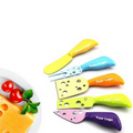 5pc Color Handle Cheese Knife Set
